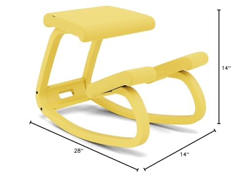 Varier Variable Monochrome, Original Kneeling Chair, Ergonomic Office Chair, 10-Year Warranty, Designed by Peter Opsvik, Ochre