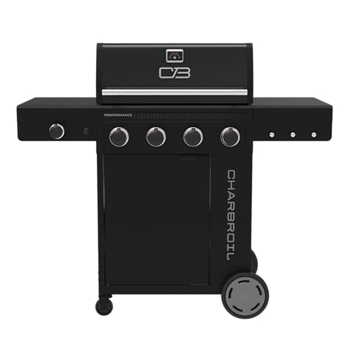 Charbroil Performance Series 4-Burner Gas Grill Cabinet with Side Burner, Black - 463253925