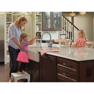 Delta Leland Brushed Nickel Touch Kitchen Faucet with Pull Down Sprayer, Traditional Single Hole Touch On Kitchen Sink Faucet, Single Handle, SpotShield Stainless 9178T-SP-DST