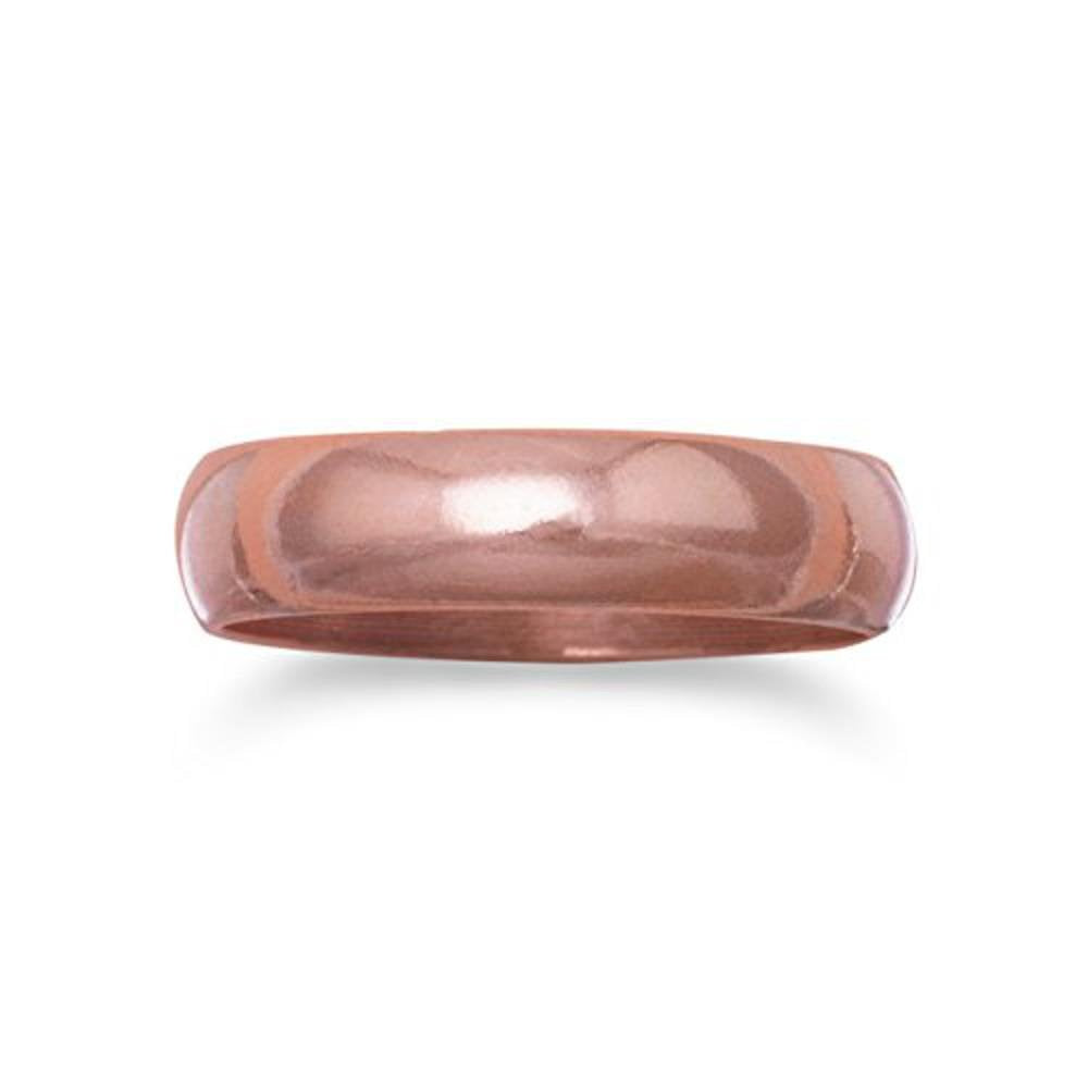 Roger Enterprises Pure Copper Ring 4.5mm Plain Band (6)
