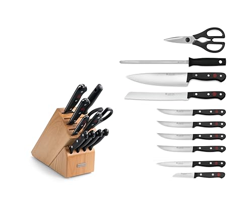 Wüsthof Gourmet 11-Piece Knife Block Set, Beech Wood