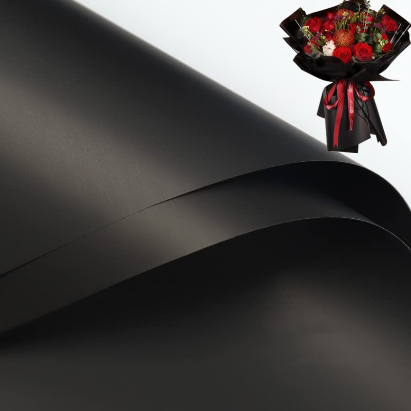 XICHEN 20 Counts /10 Colors Gold Edge Flower Waterproof Floral Wrapping Paper,Florist Bouquet Supplies,DIY Crafts,Gift Packaging or Gift Box Packaging, 22.8 * 22.8Inch