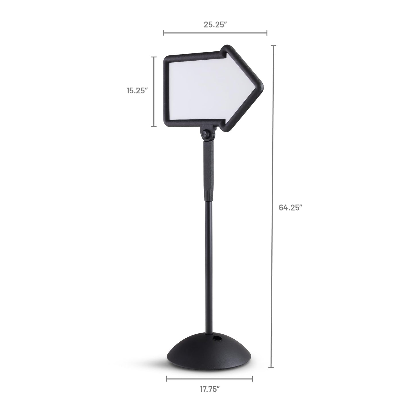 Safco Write Way Dry Erase Board Directional Arrow Sign, Dual-Sided and Magnetic for Indoor and Outdoor Use, 65"in Height, Black