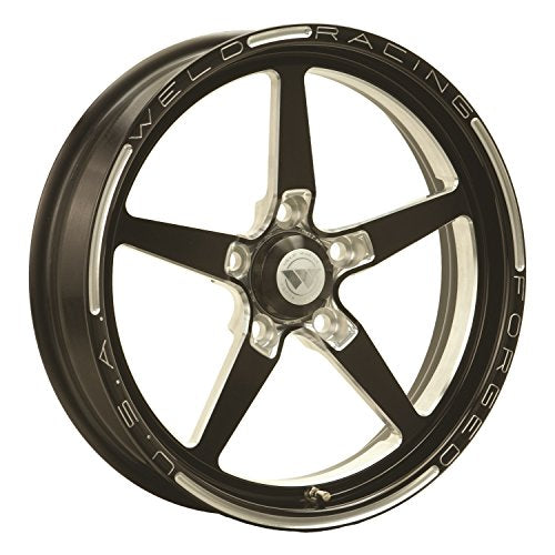WELD RACING Wheel, Alumastar, 17 x 4.5 in, 2.25 in Backspace, 5 x 4.50 in Bolt Pattern, Aluminum, Black Anodize, Each,88B-1704204