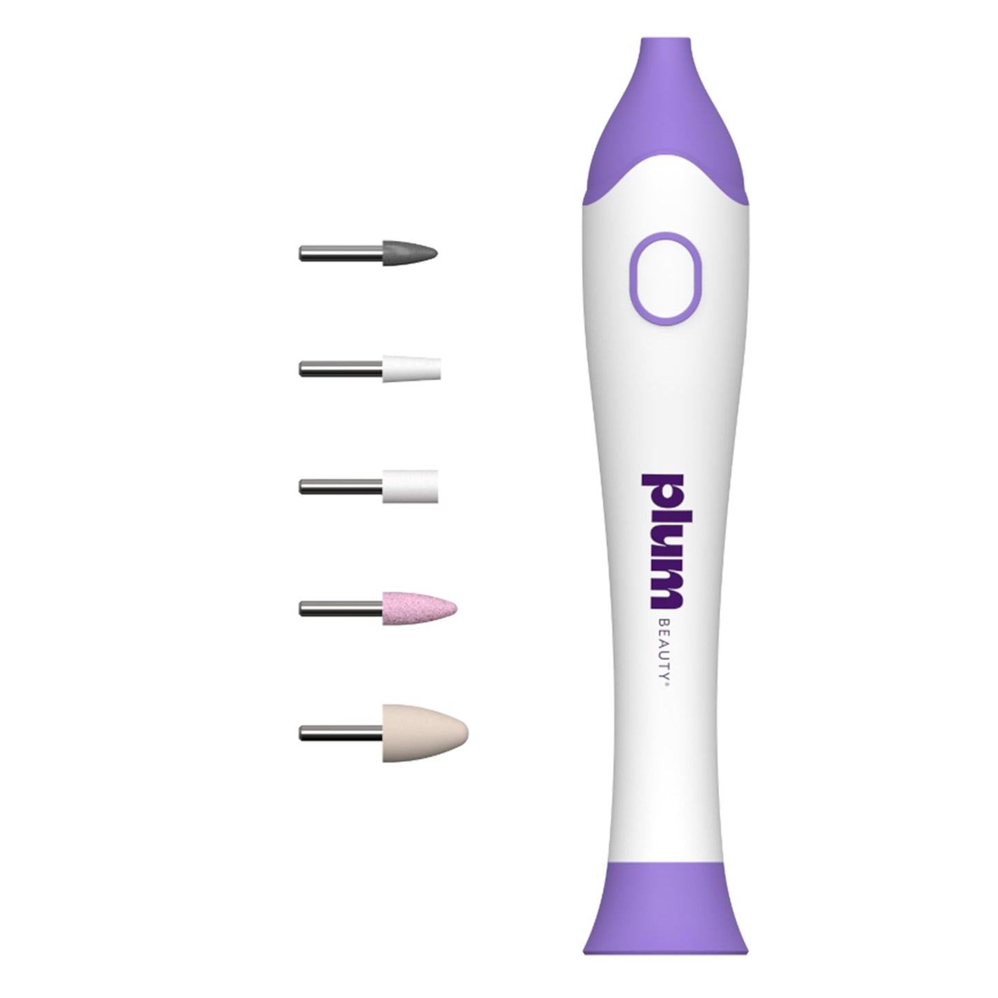 Plum Beauty Complete Nail Care System – 5-in-1 Professional Electric Manicure & Pedicure Kit with Interchangeable Attachments for Shaping, Buffing, and Cuticle Care