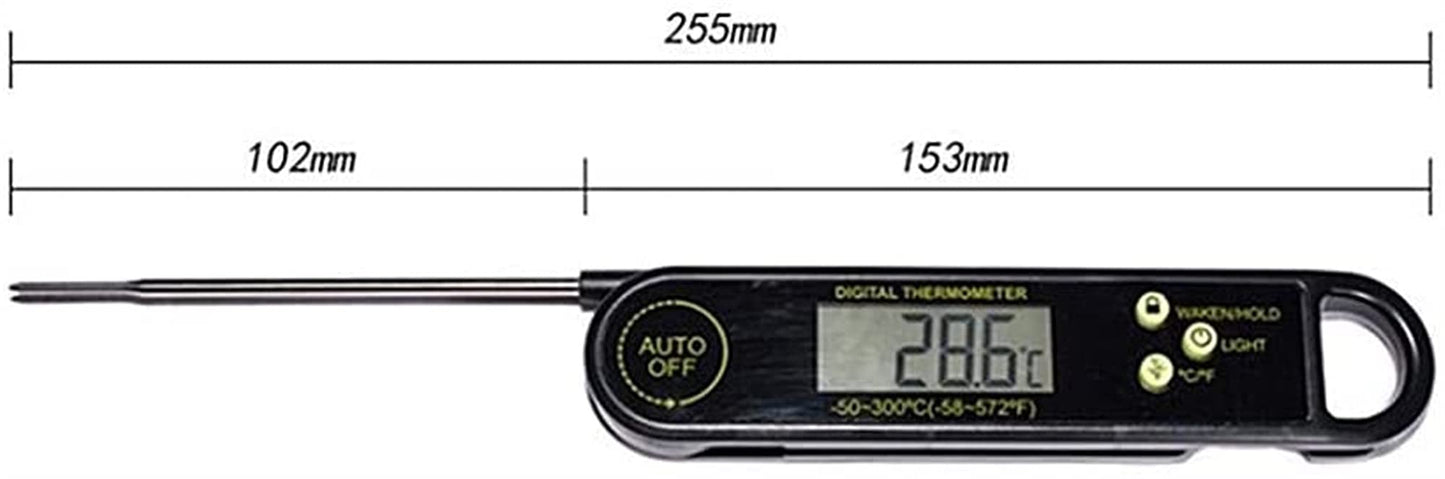 GIENEX Meat Food Thermometer for Grill and Cooking, Ultra Fast Instant Read Waterproof Digital Kitchen Thermometer Probe for Grilling BBQ Smoker Oil Deep Fry Candy