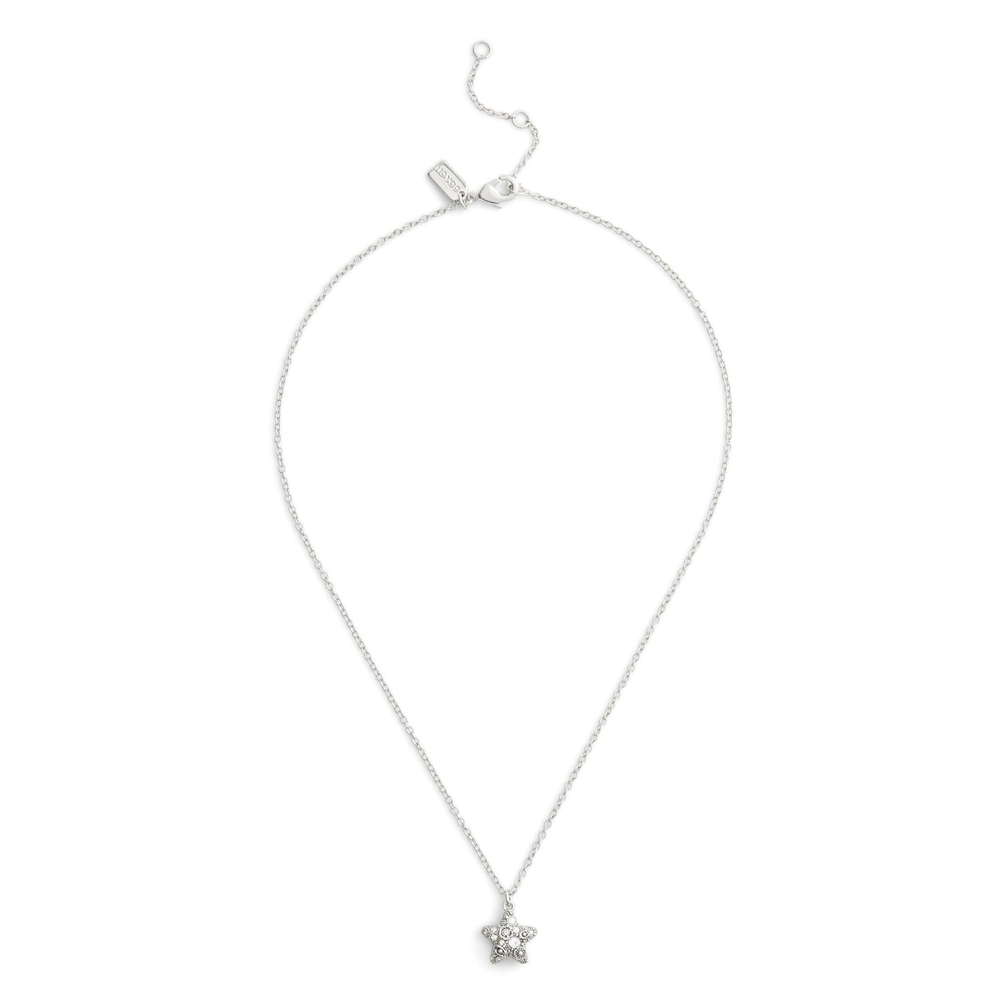 COACH Jewelry Women's Signature C Pavé Star Necklace & Earrings Jewelry Set