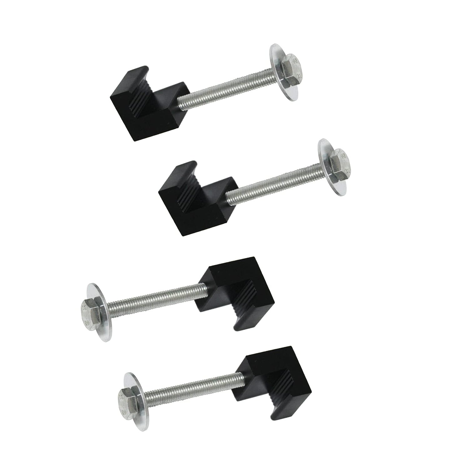 WnSEu MSCRP Aluminum Mounting Clamps for Pickup Truck Tool Box Mount Tie Downs J Hook Crossover Tool box Pickup 4pcs