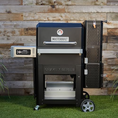 Masterbuilt® Gravity Series® 800 Digital Charcoal Grill, Griddle and Smoker with Digital Control, App Connectivity and 800 Cooking Square Inches in Black, Model MB20040221