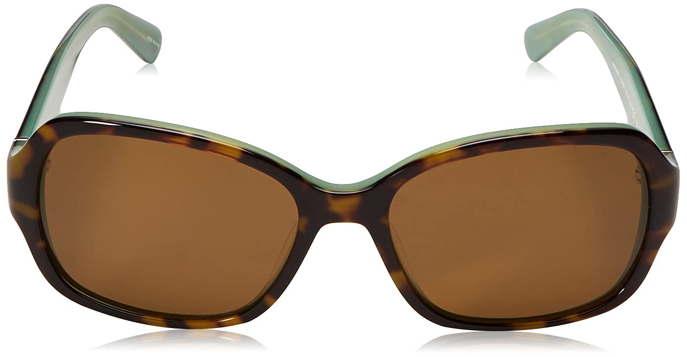 kate spade new york Akira Sunglasses, Women's Trendy Polarized Square Sunglasses with Branded Travel Case