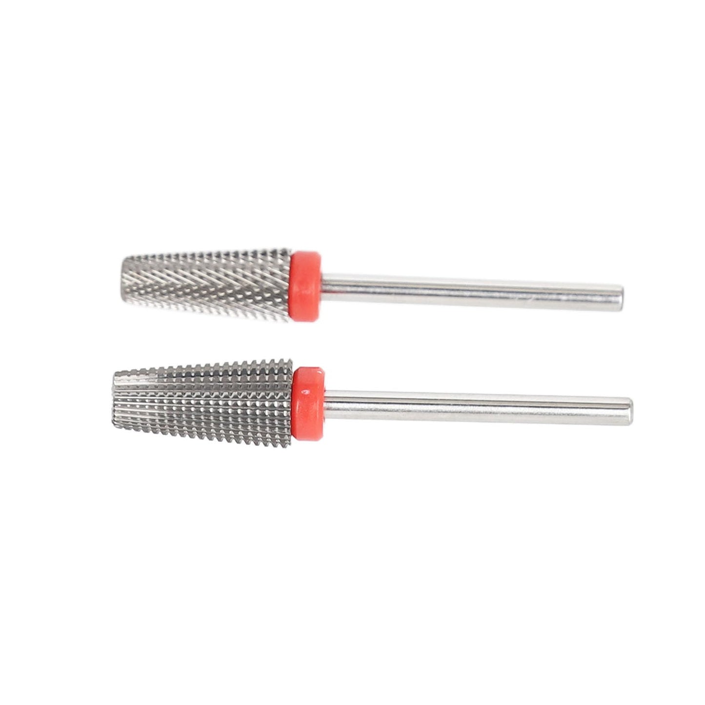 2pcs Tapered Tungsten Steel 5 in 1 Nail Art Drill Bits, Two Way Rotate Nail Polishing Fast Remove Acrylic Nail File 3/32 Cuticle Grinding Heads for Salon Use