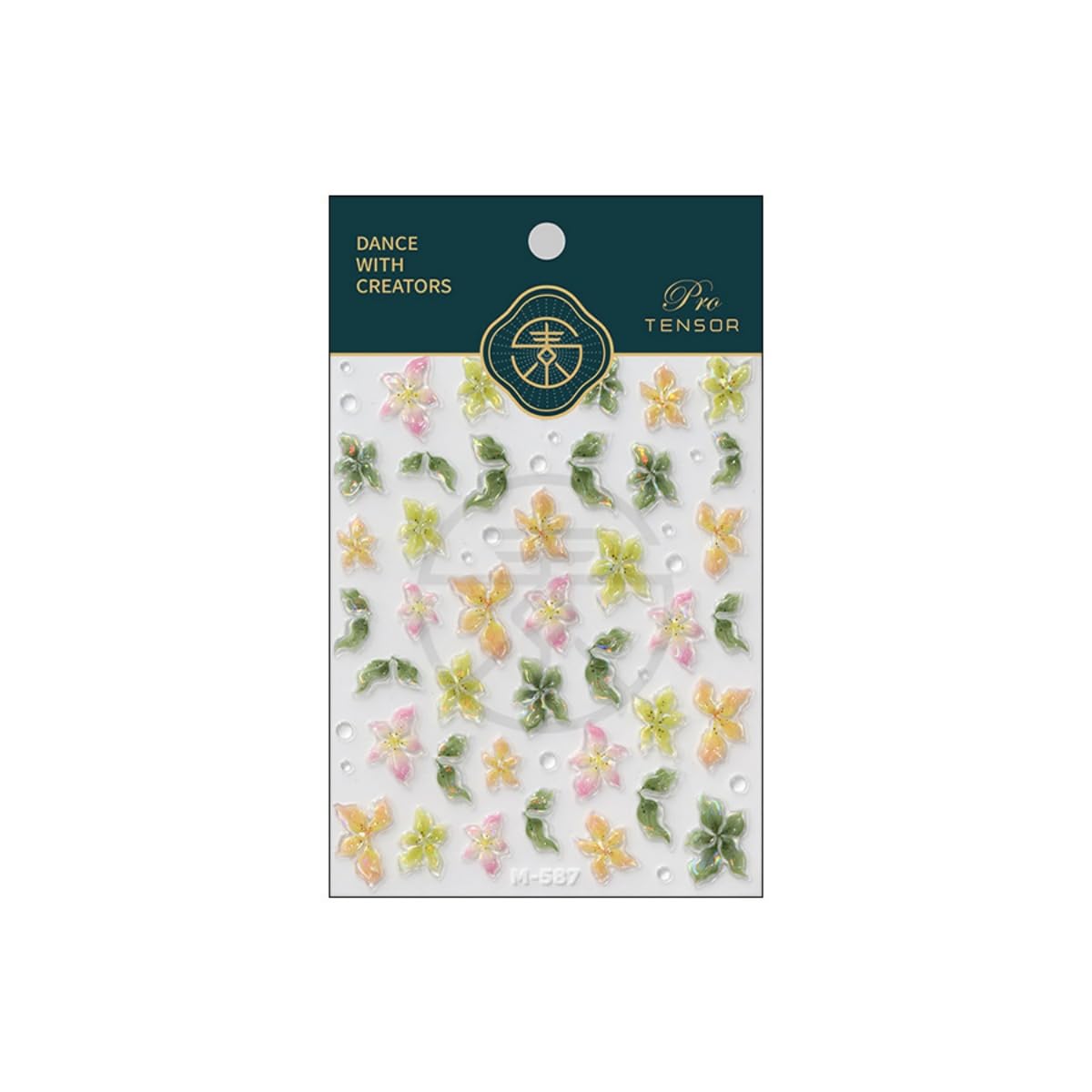 5D Embossed Flowers Nail Stickers Spring Floral Nail Art Stickers Soft Glue Nail Decals Self-Adhesive Hollow Designs DIY Manicure Decoration Nail Art Supplies for Women Girls