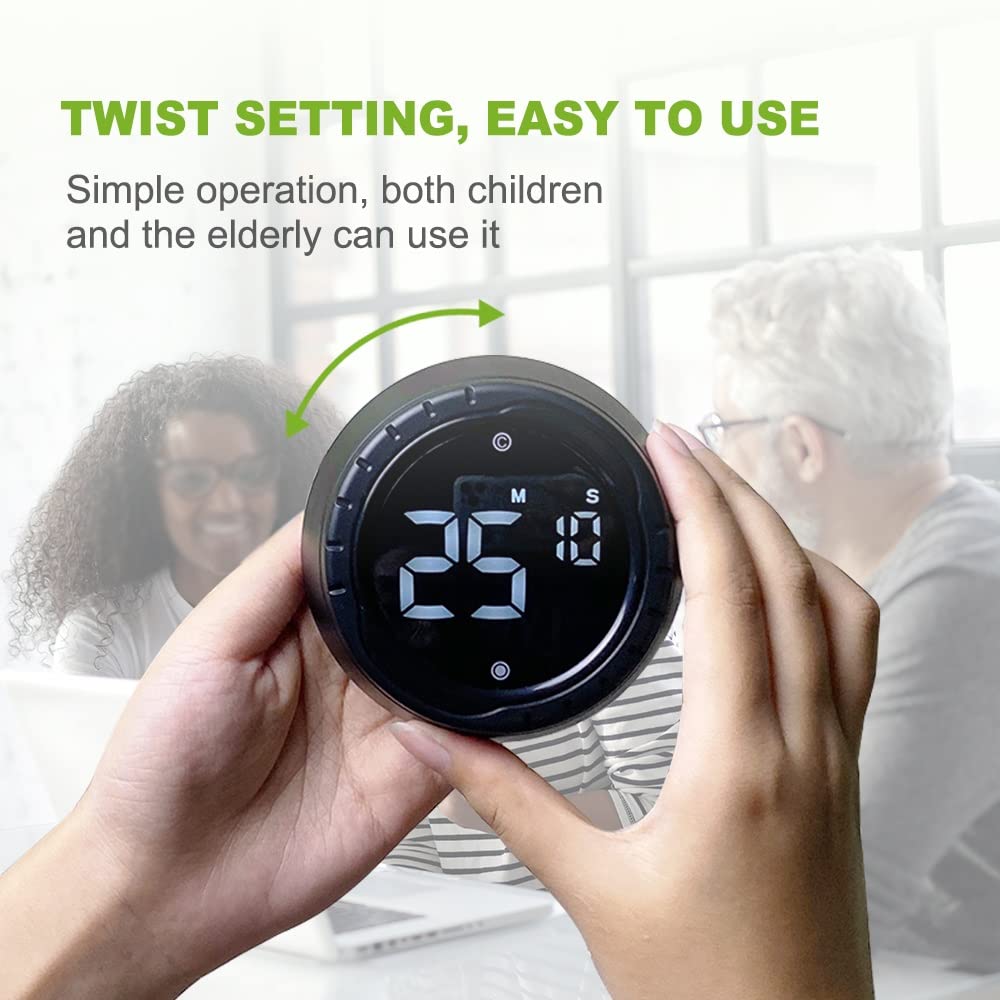 TEOYETTSF Kitchen Digital LCD Timer Magnetic Countdown Count Down 99 Minute Cooking Alarm(D)