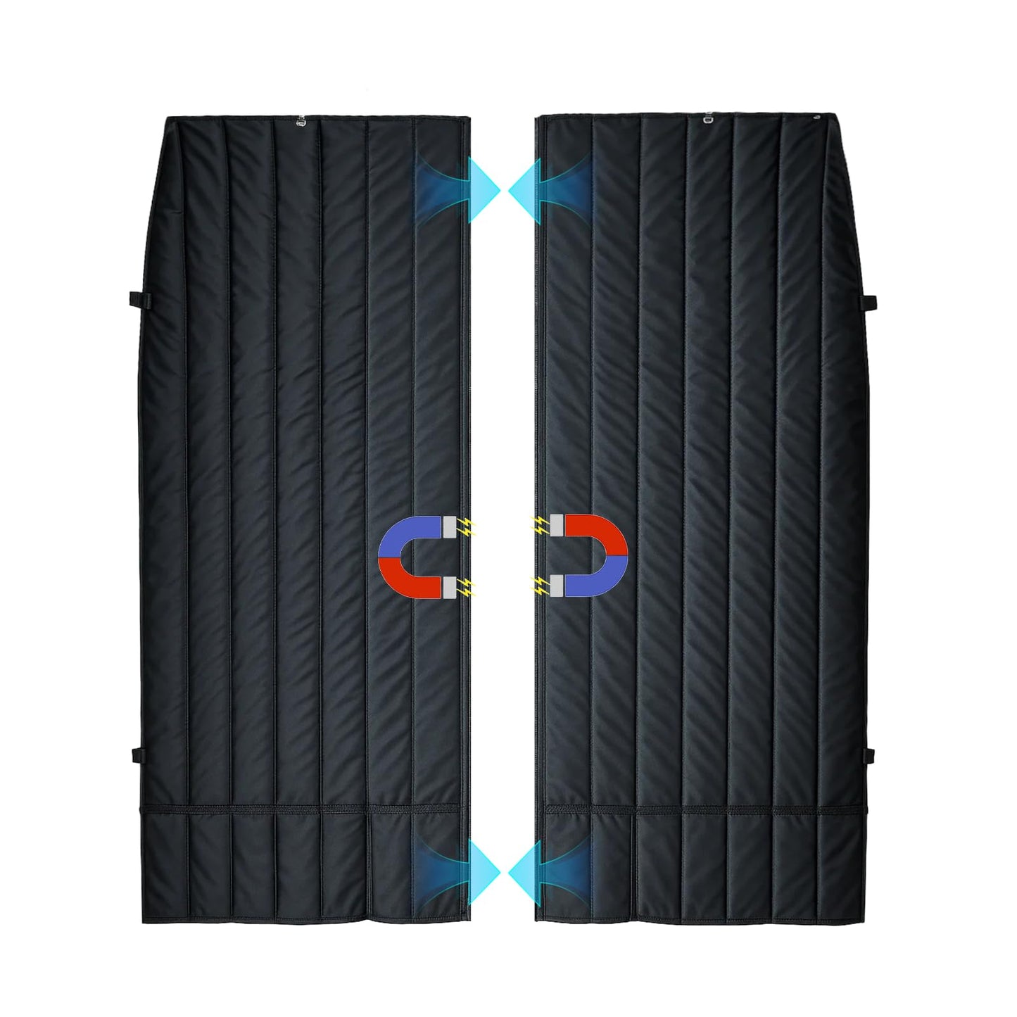 VANNCAMP Privacy Cab Curtain for Mercedes-Benz Sprinter High Roof Van, 2007-Current, Divider Screen for Cab & Living Quarters, Magnetic Closure, Without Curtain Rod