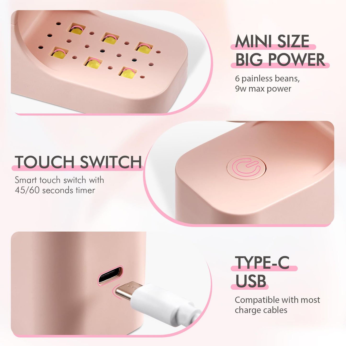 VSALON Press-On Nails Short Almond Red Ombre Cat Eye Fake Nails, 32 PCS in 16 Sizes, Reusable Nail Kit with Long-Lasting UV Glue, Adhesive Tabs & Nail Glue & Nail Lamp