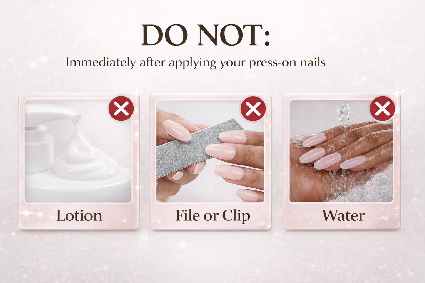 The Beauty Palace Clean Girl French Almond Press-On Nails – Soft Nude Base with White Tips, Glossy Finish, 24-Piece Set
