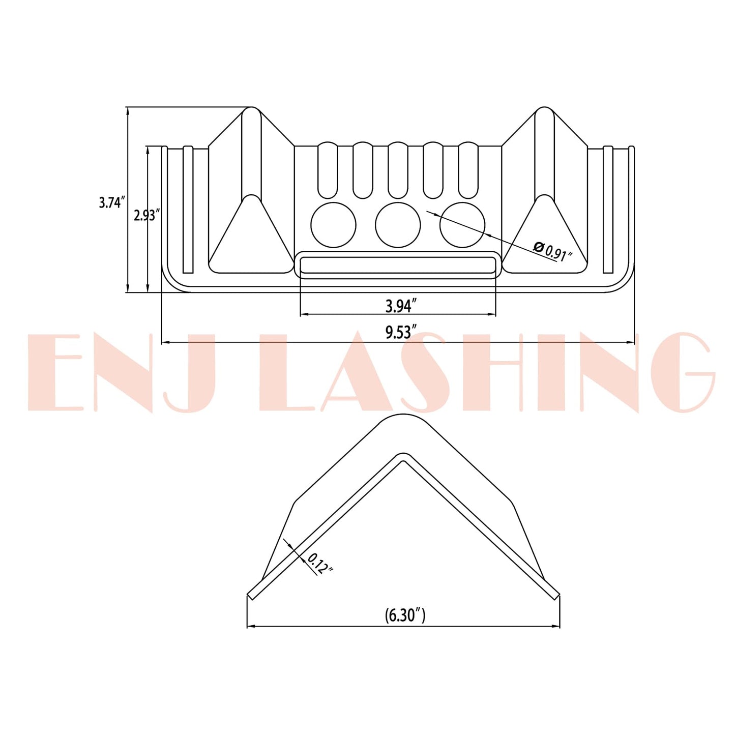 ENJ 20 Pack Black Flatbed Edge Protectors for Cargo Loads Corner Protectors Flatbed Used Together with Webbing to Protect Cargo