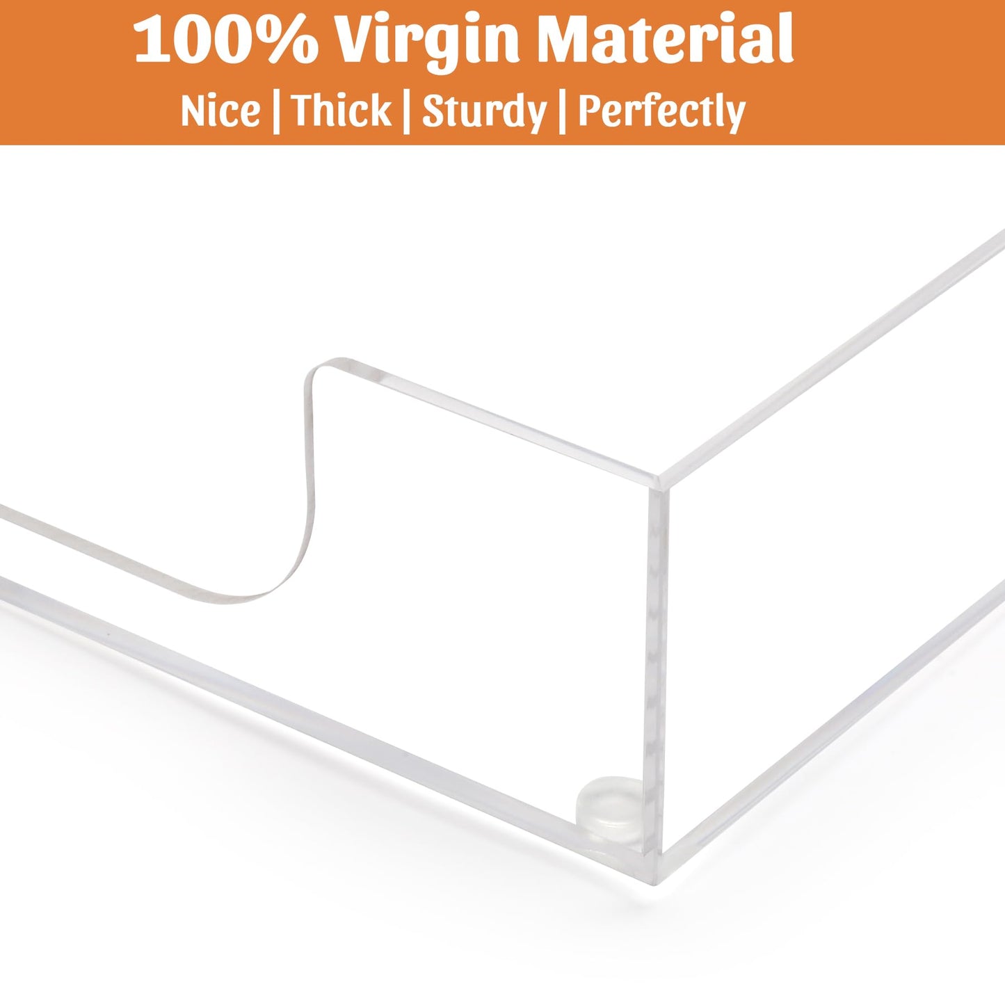 AZFUNN Letter-Size Tray Desk Letter Tray Paper Tray, Sturdy Heavy-Duty Plastic Printer Paper Tray, Single-Tier Stackable File Storage Organizer for Office Home (Clear)