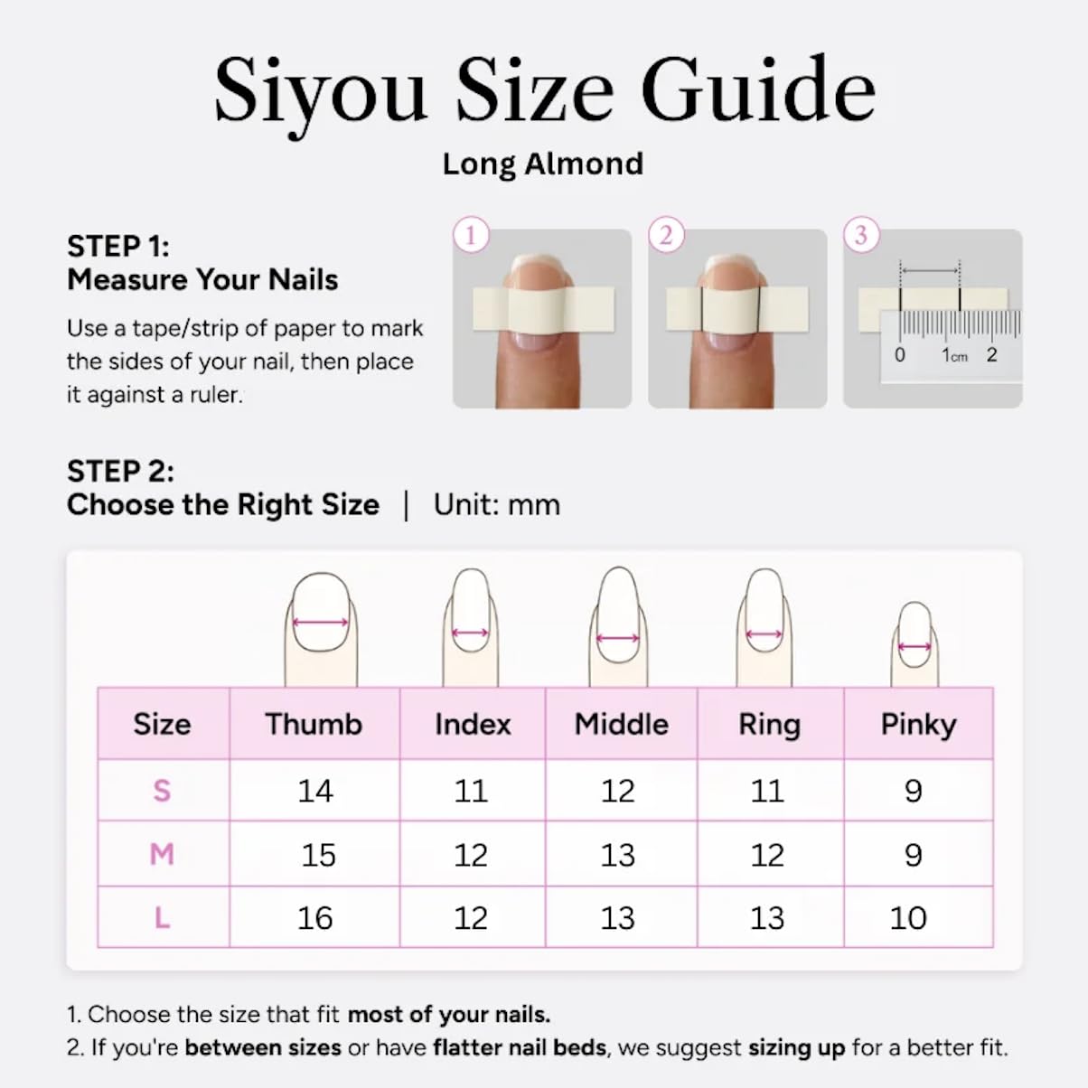 SIYOU Beauty | Pearl Of The Sea | Light Blue Pearl Long Almond Press On Nails for Women (Large) - Reusable, Salon-Quality Fake Nails (10pc)