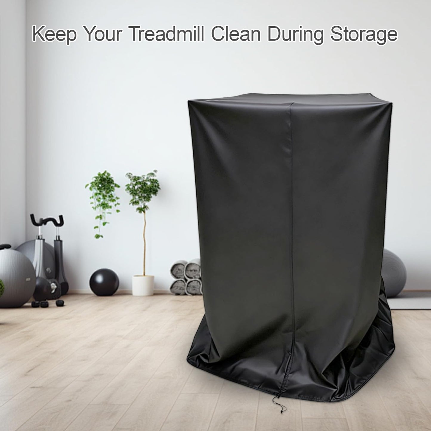 Folding Treadmill Cover - Running Machine Protective Case 210D Heavy Duty Organizer Home Fitness Accessories(37″L x 30″W x 63″H)