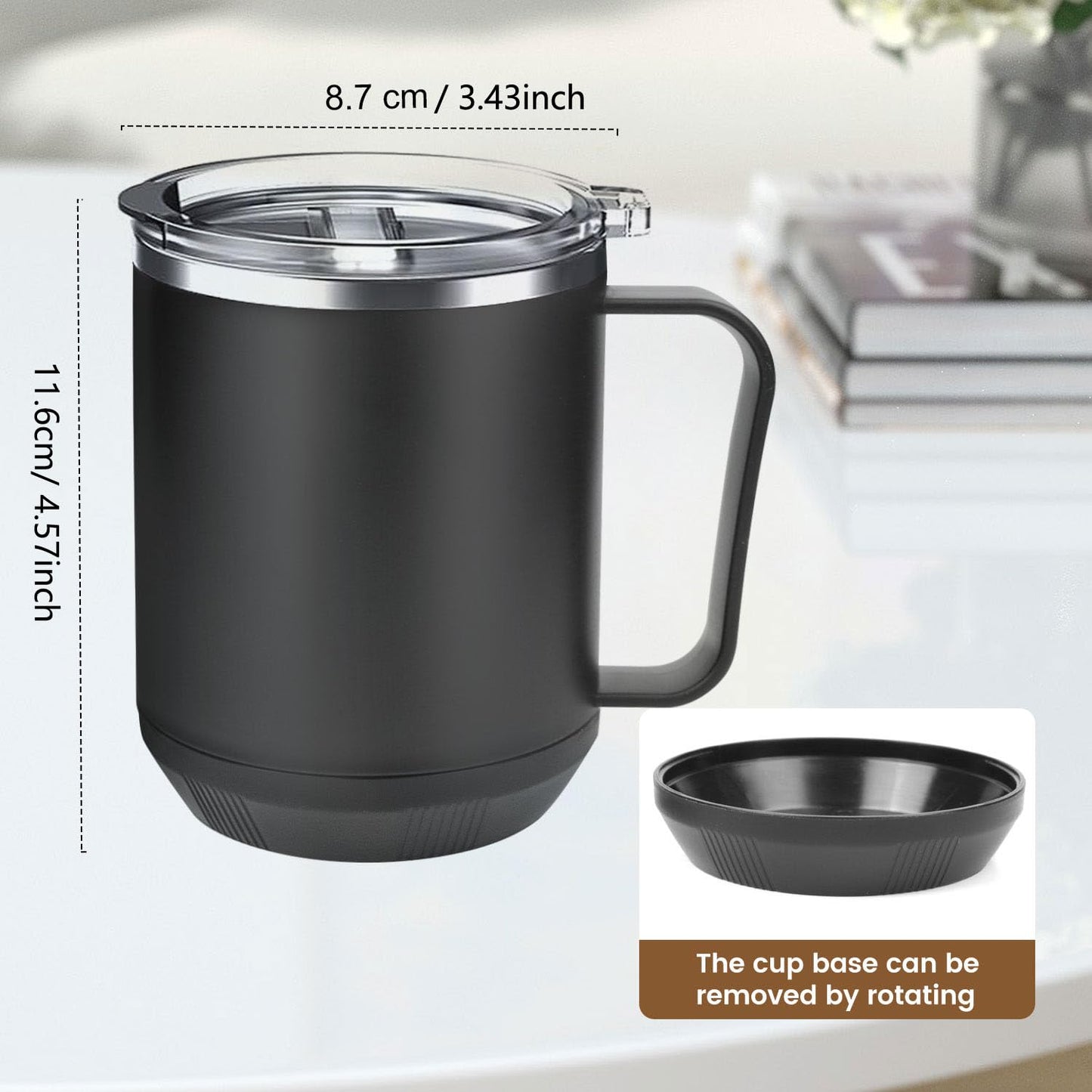 Coffee Mug Warmer & Mug Set, 30W Coffee Cup Warmer with 15.5oz Cup for Desk with Auto Shut Off, Timer Function, Smart Mug Heater for Heating Coffee, Tea, Candle, Beverage, Gifts