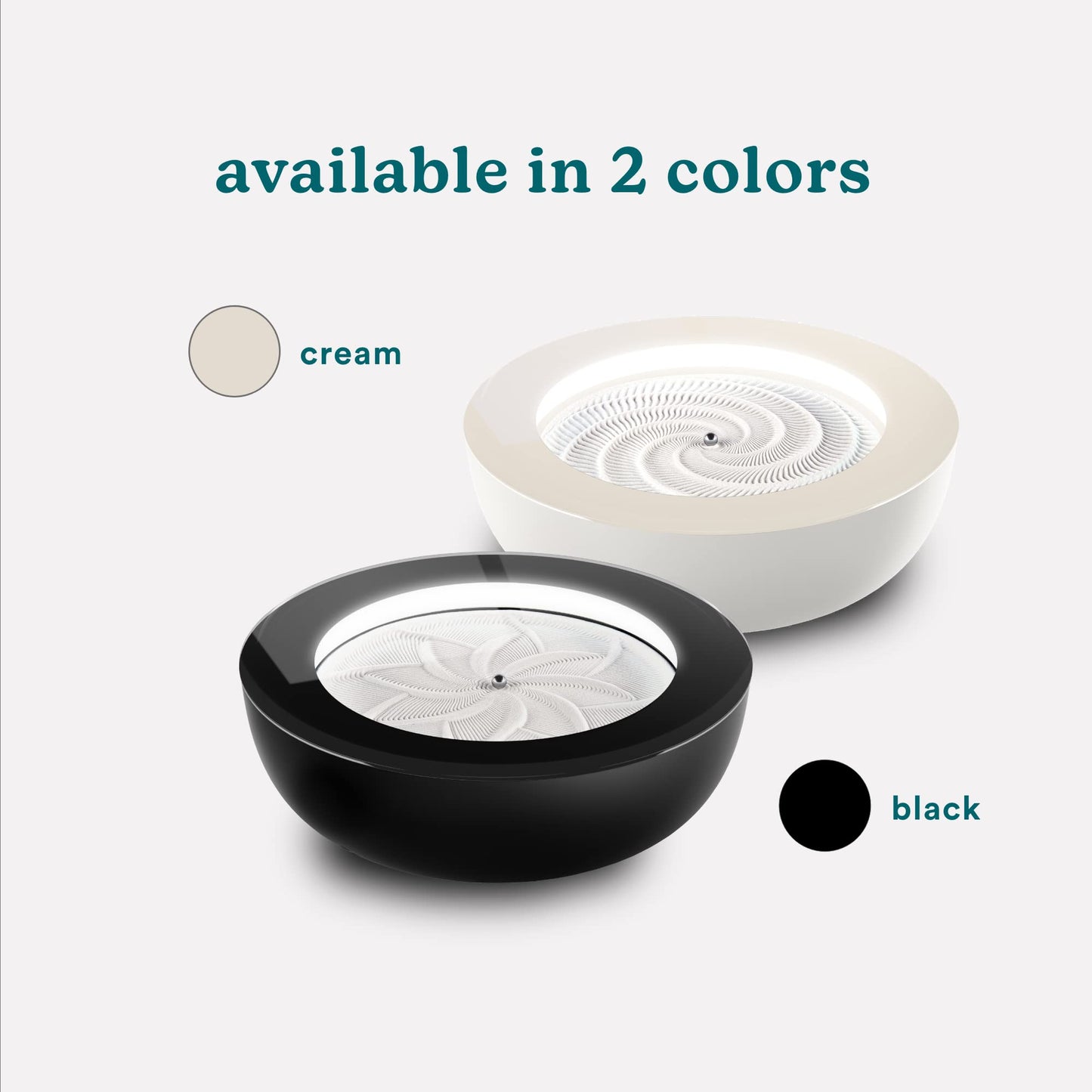 Homedics Drift Sandscape, Perpetual Motion Machine, Zen Garden, Meditation Accessories, Decorative Sandscape, Bluetooth, iOS, Android 16 Inch (Medium), Cream