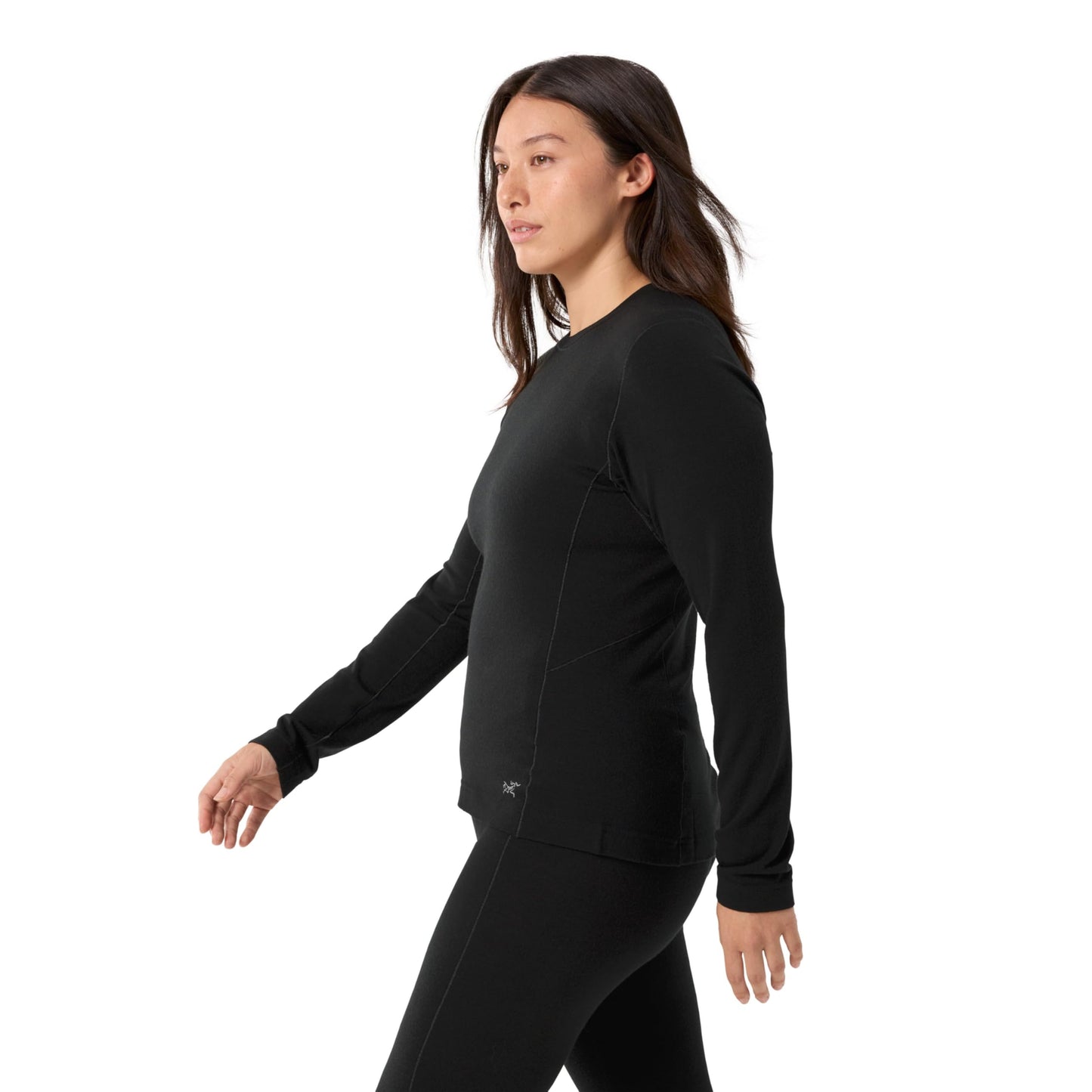 Arc'teryx Satoro Merino Wool Crew Neck LS Women's | Lightweight Merino-Blend Base Layer - Redesign | Black, Medium