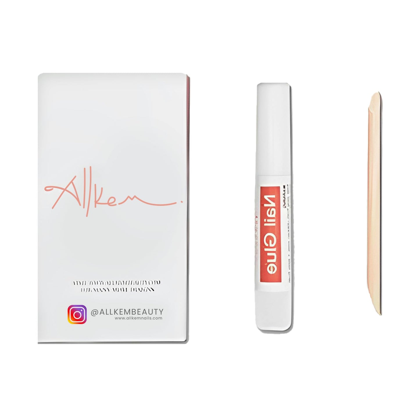Allkem Bee Stripe Sculpted Stiletto Press on Nails | Glossy Extra Long Stiletto| 10 sizes - 20 pcs Nail kit with Glue