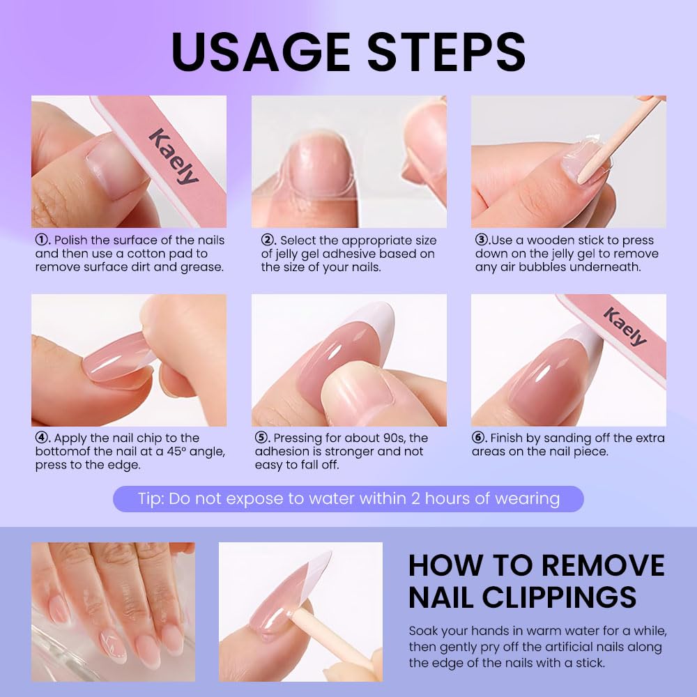 XZMeiLun Glossy Black Polka Dot French Tips Press On Nails Short Round – Salon-Quality Acrylic Fake Nails, Reusable Stick-Ons, Cute Mini DIY Kit | Spring Summer Nail & Girlss for Women & Daily/Party