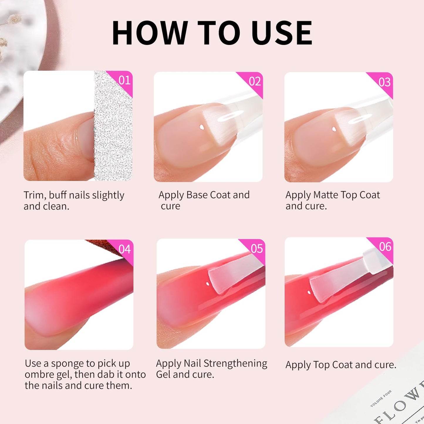 AOBOO Pat Painting Gel Gradient Nail Art 12 color Ombre Nail Polish With 100pcs Nail Sponges & Grabbing Pen For Completion Of Painting Glue For Nail Art Complex Design (c1)