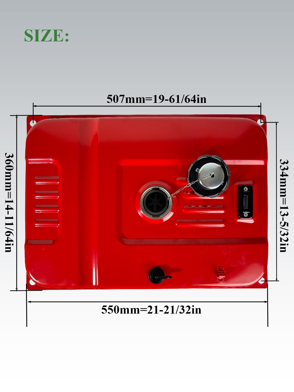 YAMAKATO ≈19.5x13.5" Generator Gas Fuel Tank for Predator 4375 Honda EC2500 Wen 3500 power pro and Clone etc. 196cc 212cc 208cc 224cc 6.5hp 3200 4500 and More(5 gallons)
