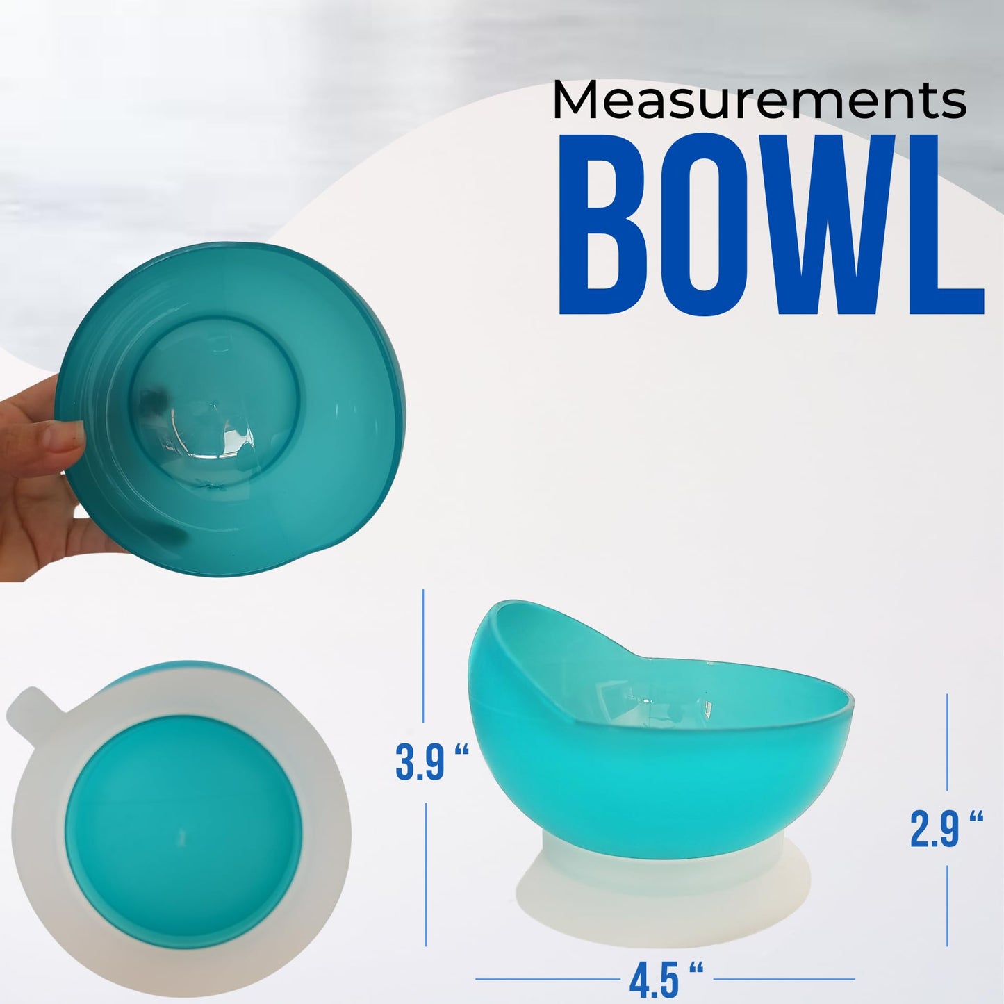 Scoop Bowls for Elderly | High-Low Scoop Bowl with Suction Base | Adaptive utensils | Dish for Adults with Special Needs from Parkinsons, Dementia, Stroke or Tremors