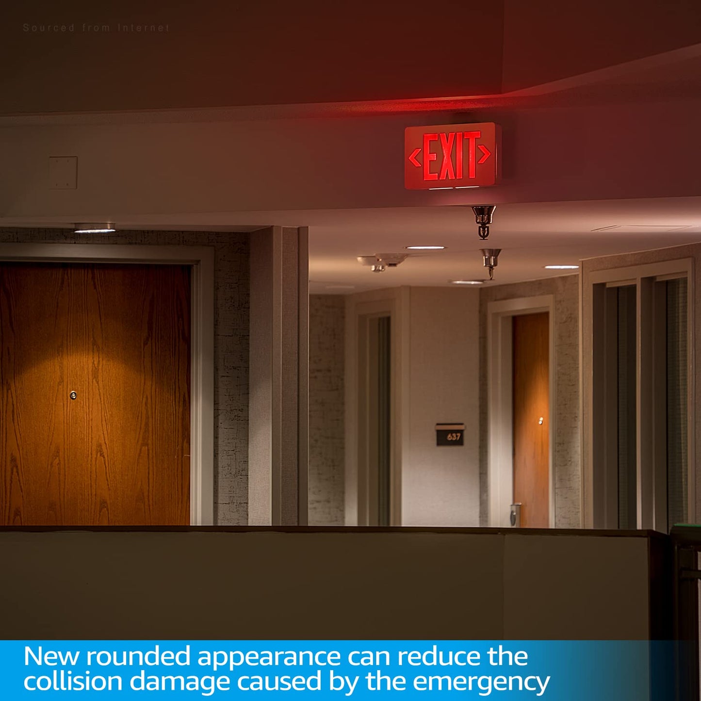 TORCHSTAR 12-Pack LED Exit Sign, Emergency Exit Light with Battery Backup, Double Face, UL 924, AC 120/277V, Damp Location, Hardwired Red Letter Exit Lights for Business Indoor