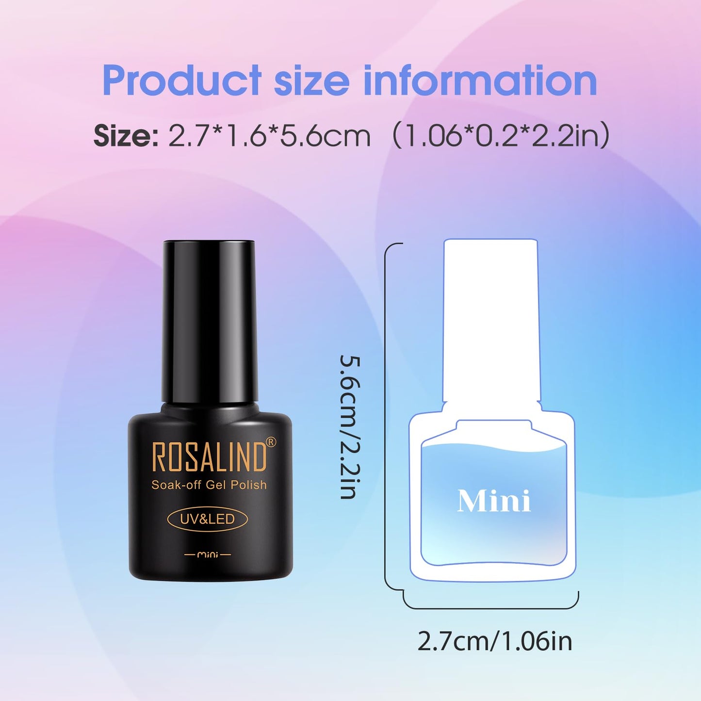ROSALIND 80 PCS Gel Polish Set with 5PCS Top Coat and Base Coat,75 Multi-Colred u v Gel Nail Polish Kit Soak Off Nail Set for Women