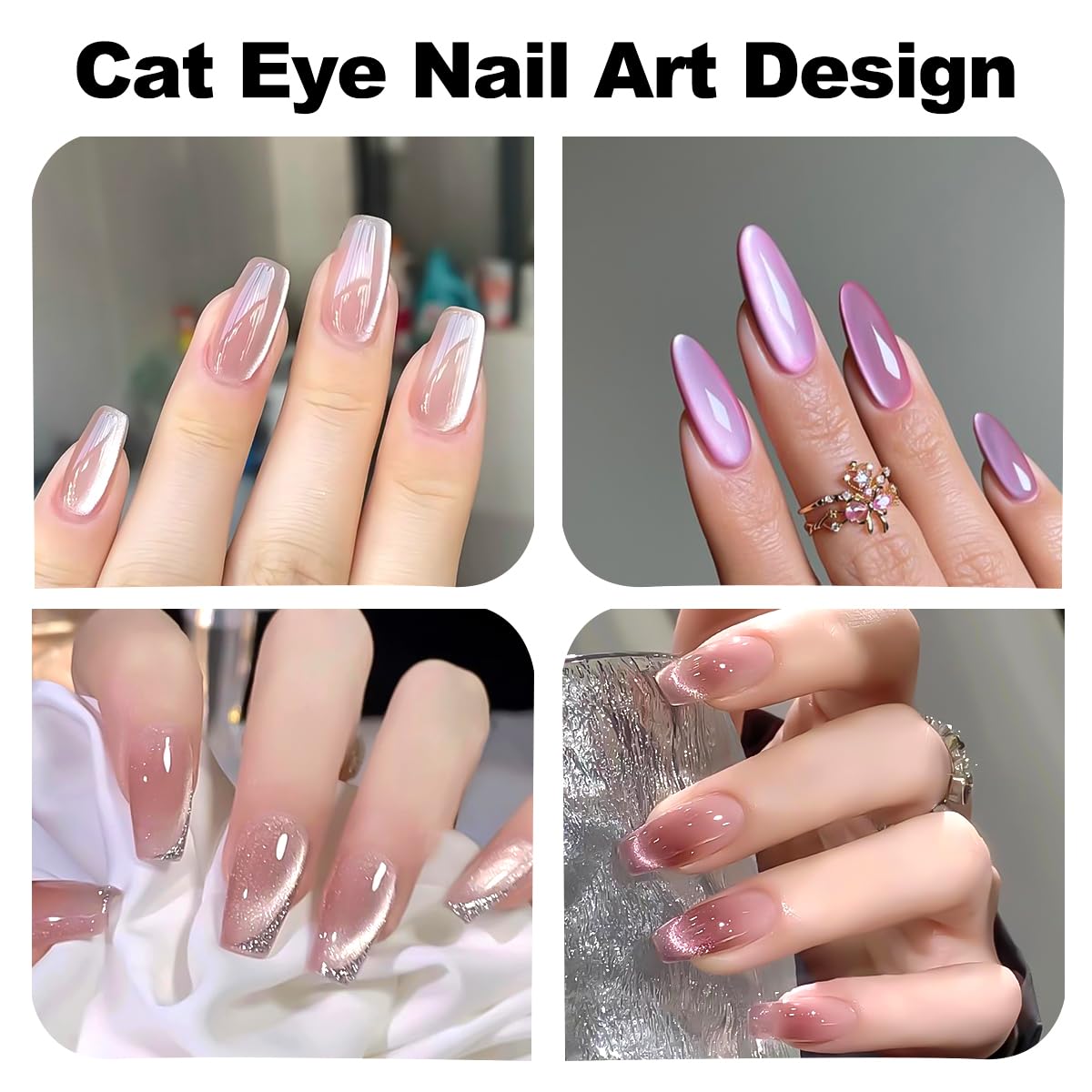 3 IN 1 Cat Eye Magnet for Nails,Y-Shaped Double Head Nail Magnetic Wand,Cat Eye Gel Polish Nail Art Design Tools Multifunctional Powerful Force Magnets Pen for Home DIY, Salon Manicure