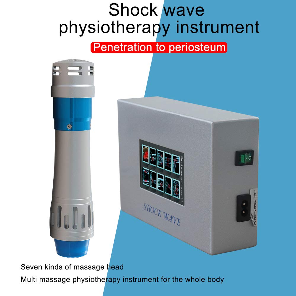 Nulatool Shockwave Therapy Machine Body Muscle Relaxation Massager Tool Shock Wave Pain Relief with 7 Heads-SW18A