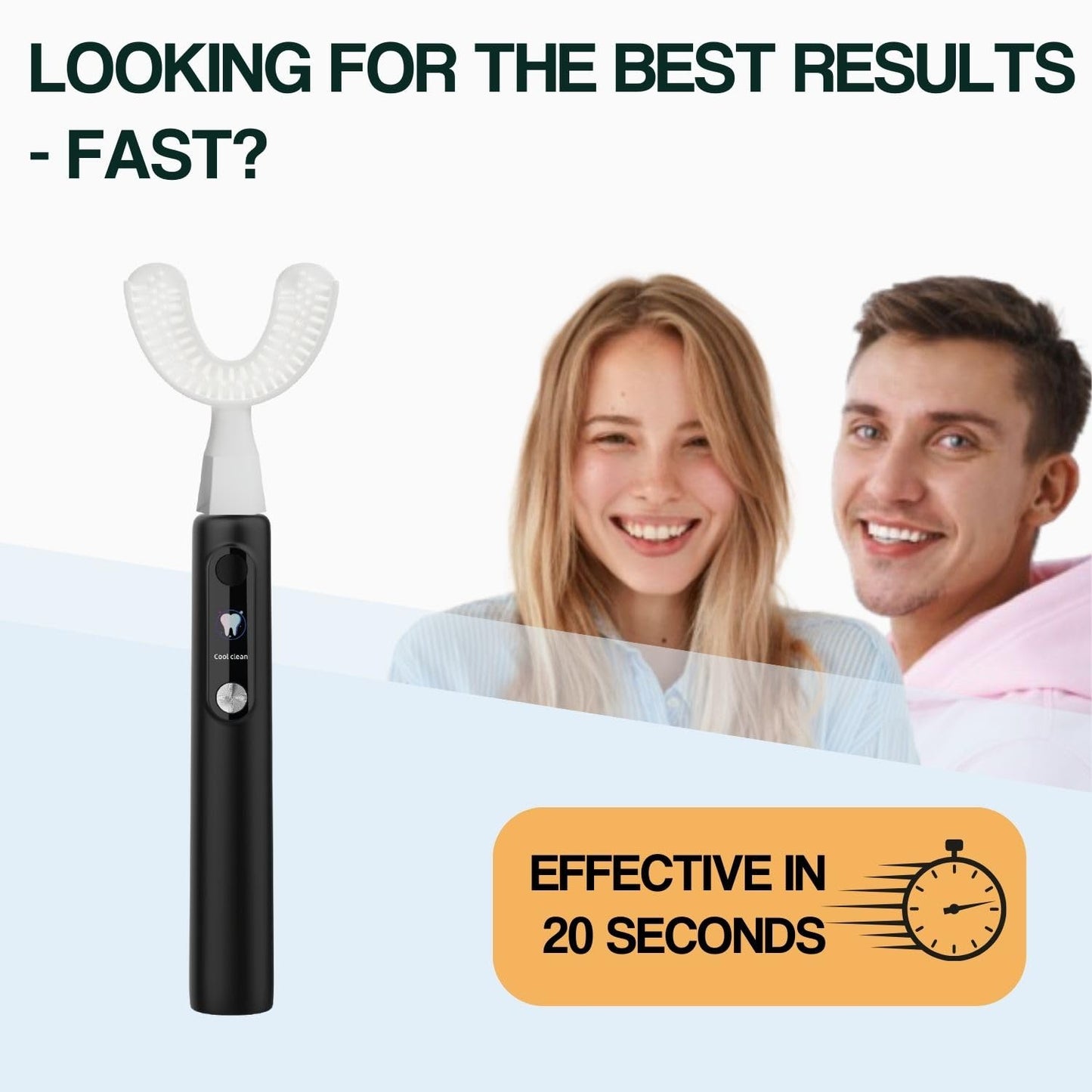 Y-Brush Ultra Premium - Sonic Toothbrush 6 Brushing Modes - 6-Month Battery with USB-C, Advanced Plaque Removal, Whitening Technology, Clinically Proven - Adult