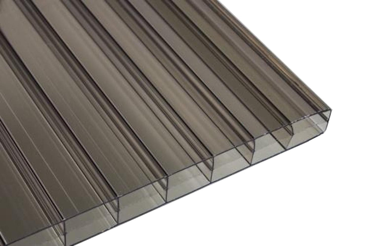Falken Design Bronze Twin Wall Polycarbonate Panel - 36" x 72" x 3/8" (8mm) - UV Resistant Lightweight, Shatterproof Roof Sheet for DIY, Greenhouses, Sheds & Outdoor Use