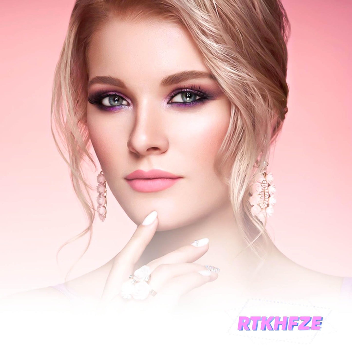 RTKHFZE Press on Nails Medium Square Fake Nails Gold Flowers Leaf False Nails with Gold Foil Designs Artificial Acrylic Nail Glossy Full Cover Glue on Nails Press ons Stick on Nail for Women 24Pcs