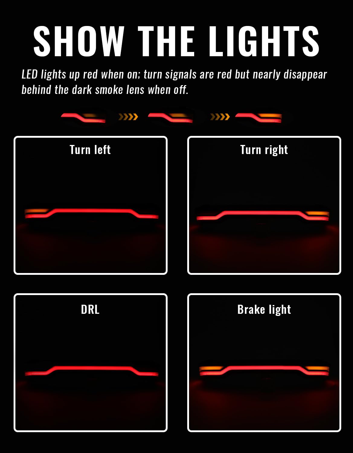 LED King Tour Pack Tail Light, 3 in1 LED Trunk Running Brake Turn Tail Lamp for Harley Touring Road Glide Street Glide Electra Glide Ultra Limited 2014-2025 Accessories