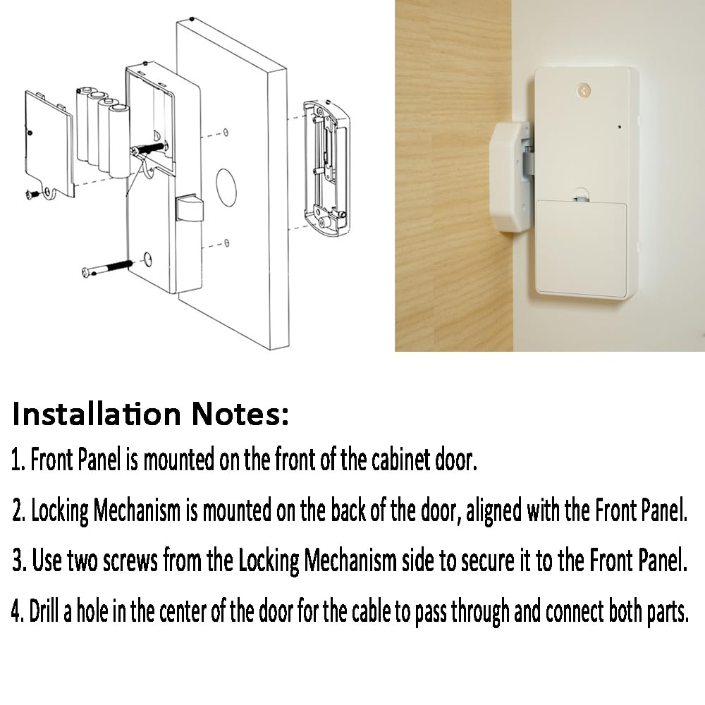 RFID Lock β Digital Keyless Cabinet Locks with Password & Card Access, Dual & Single Unlock Modes, Public/Private Use, Touch Keypad for Gym Lockers, Drawers, Office Cabinets