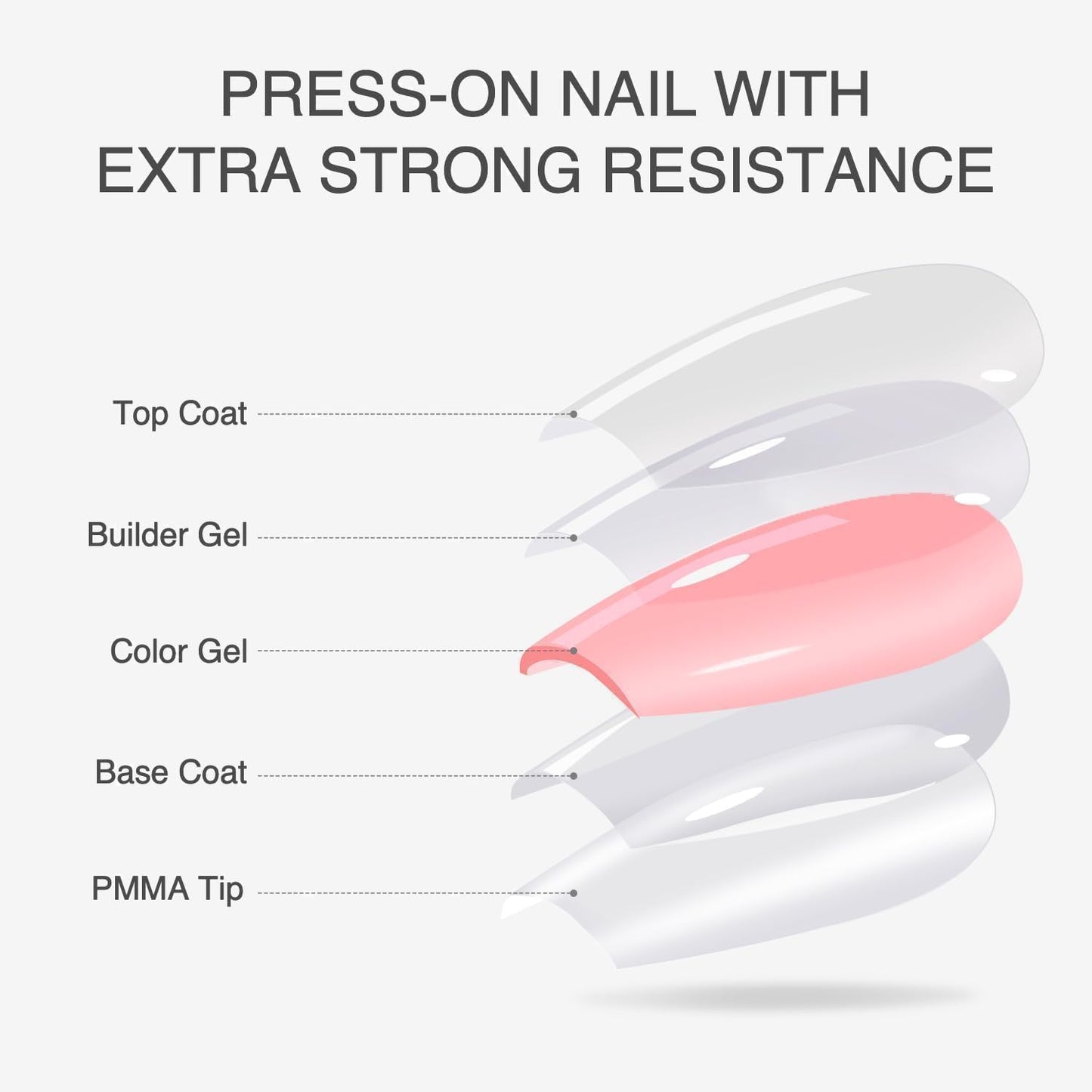 VSALON Almond Medium Press On Nails, Nude Radiant Cat Eye French Tip Sheer Finish Clean Look, Light-Curable 4-Weeks Wearing, Shimmer Nails Kit with Glues - 32 pcs in 16 Sizes