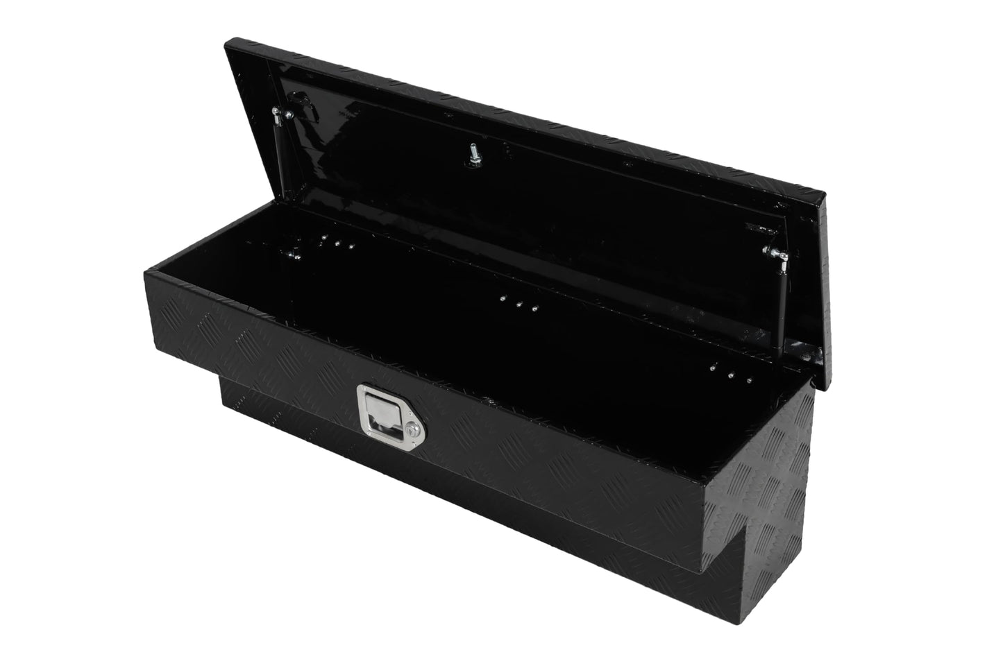 Minseter Black Aluminum 36 Inch Side Mount Tool Box, Side Truck Box with Paddle Latch