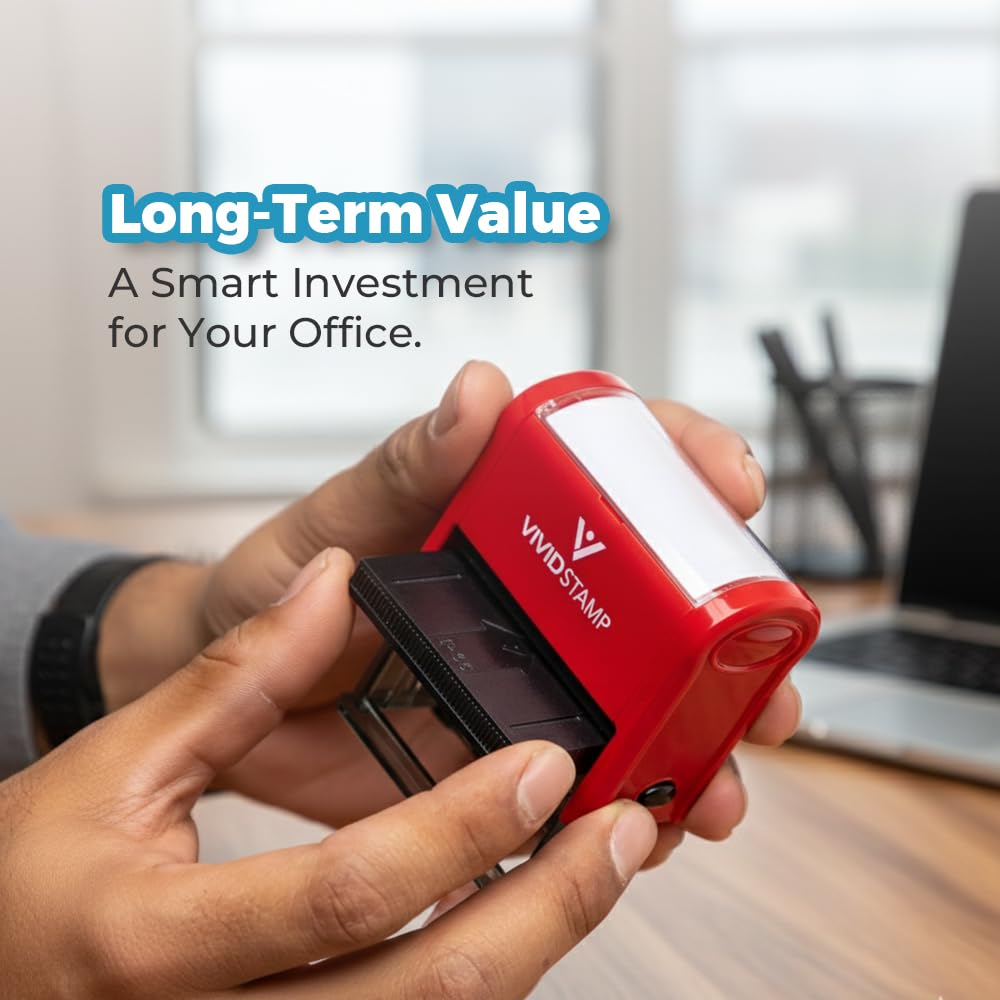 Urgent TIME Sensitive Self Inking Rubber Stamp (Red Ink) - Large 2 Pack