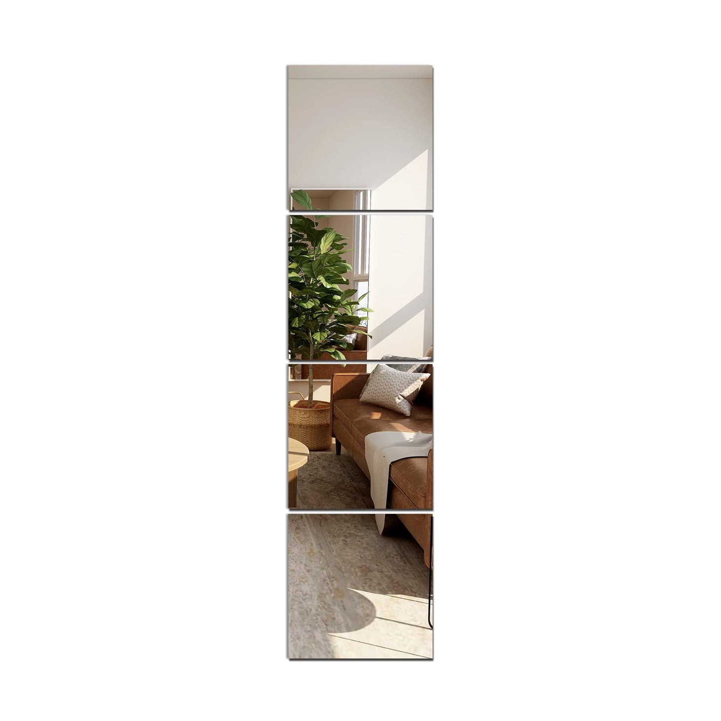 Full Length Mirror, 56" x 15" Standing Large Floor Mirror with Aluminum Frame for Bedroom, Living Room, Bathroom(Black
