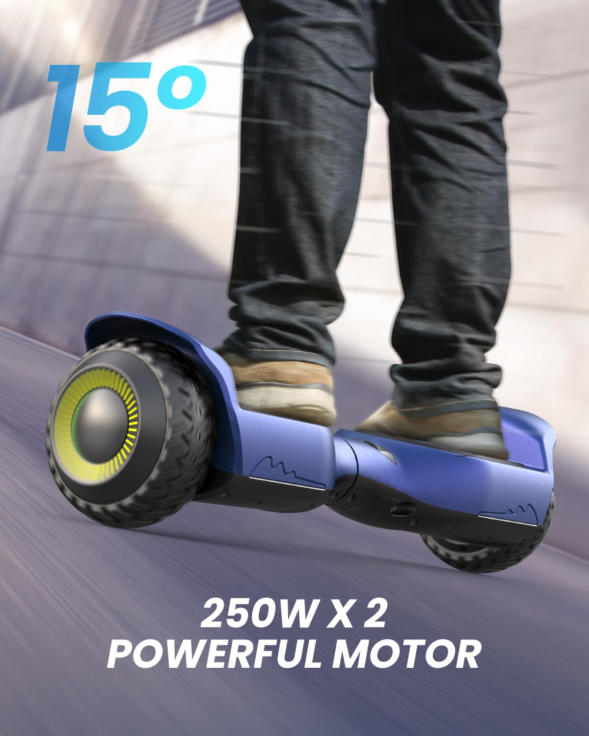 Gyroor Balancing Scooter New G13 All Terrain Balancing Scooter with LED Lights, Self Balancing Off Road with Bluetooth for Kids ages 6-12 and Adults-Black