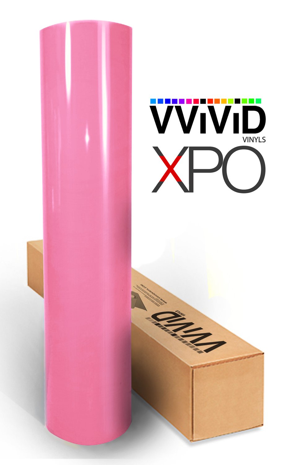 VViViD Pink Gloss Car Wrap Vinyl Roll with Air Release Adhesive 3mil-VViViD8 (50ft x 5ft (Full Car Wrap Roll))