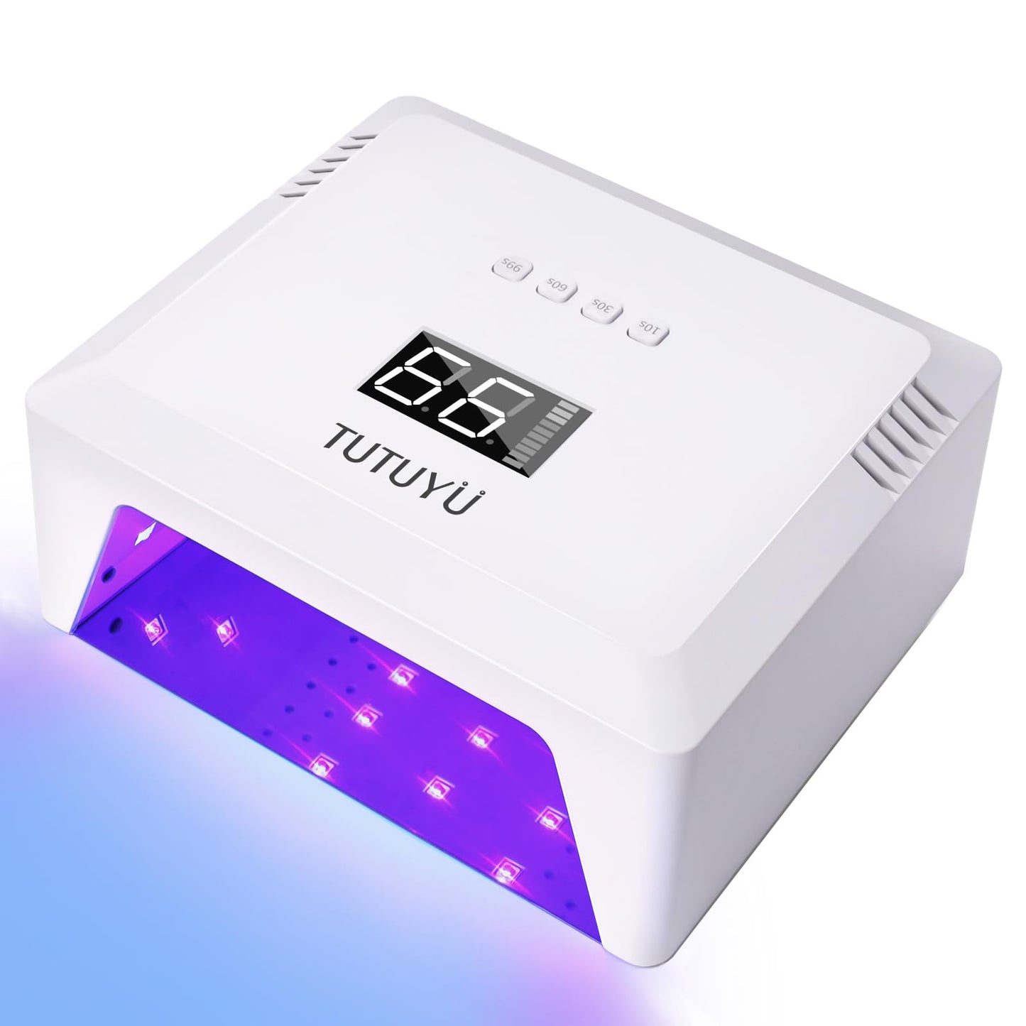 TUTUYU 72W UV LED Nail Lamp,Compact Design Nail Dryer for Gel Polish with 4 Timers,Auto Sensor,Dual Wavelength & Magnetic Reflective Bottom,Professional Nail Light for Home & Salon