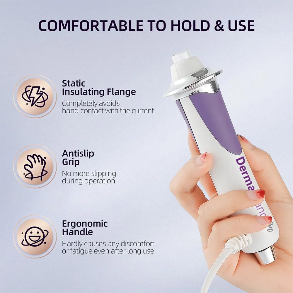 DermaVitál - Facial Wand - Derma Wand Pro Portable Handheld Skin Therapy Wand Machine Argon/Neon – Anti-Aging,
