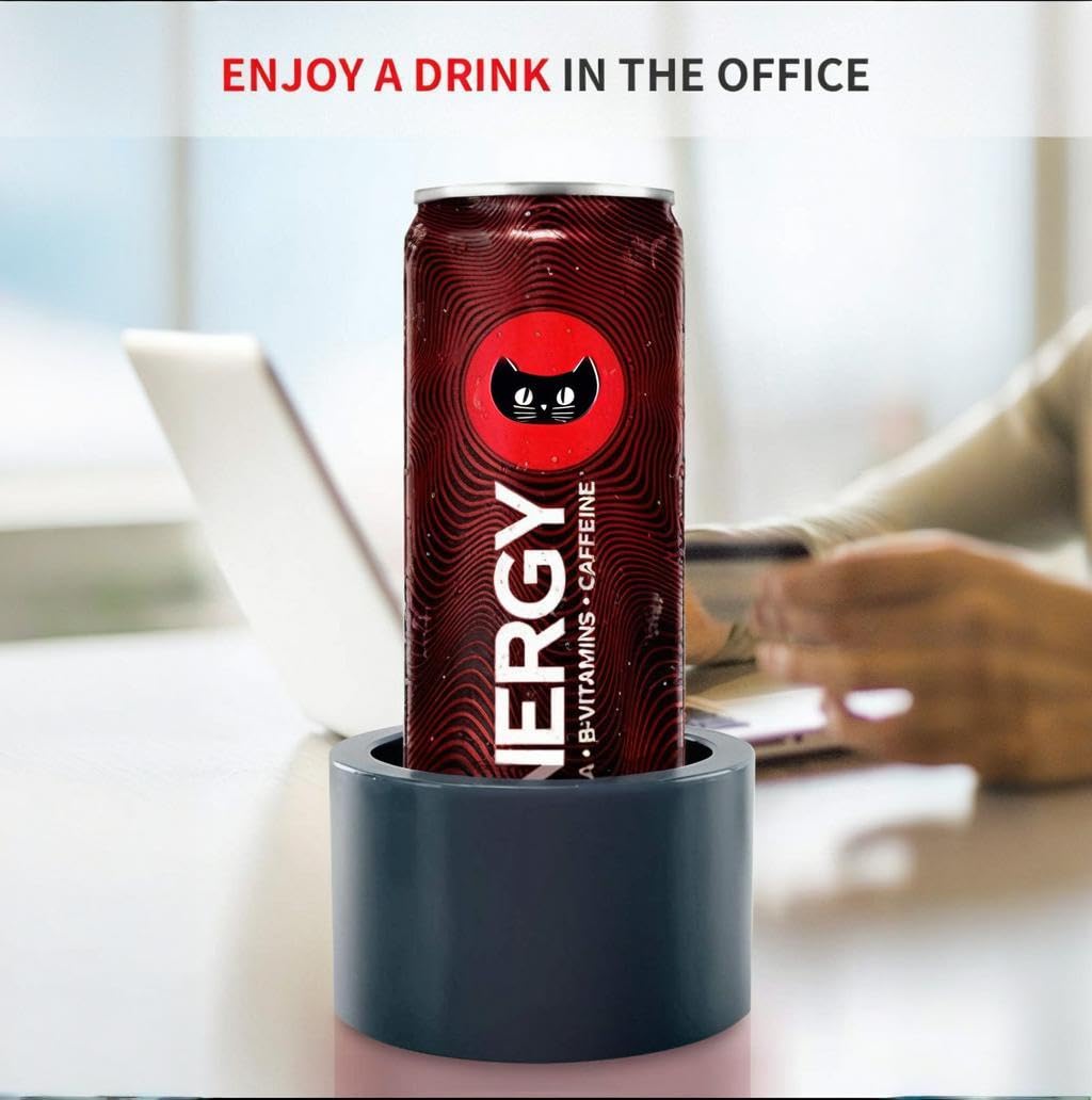 Anti-Spill Cup Holder, Drink Coaster with Anti-Slip Mat Fits Drink for Home Office Outdoors (Grey)